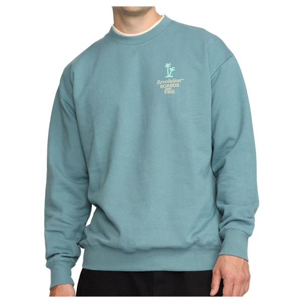 Revolution - Printed Crewneck Boards & Fins - Pullover Gr L;M;S;XL;XXL türkis;weiß von Revolution