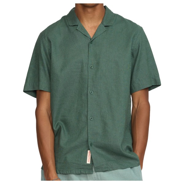 Revolution - Short-Sleeved Cuban Linen Shirt - Hemd Gr M oliv von Revolution