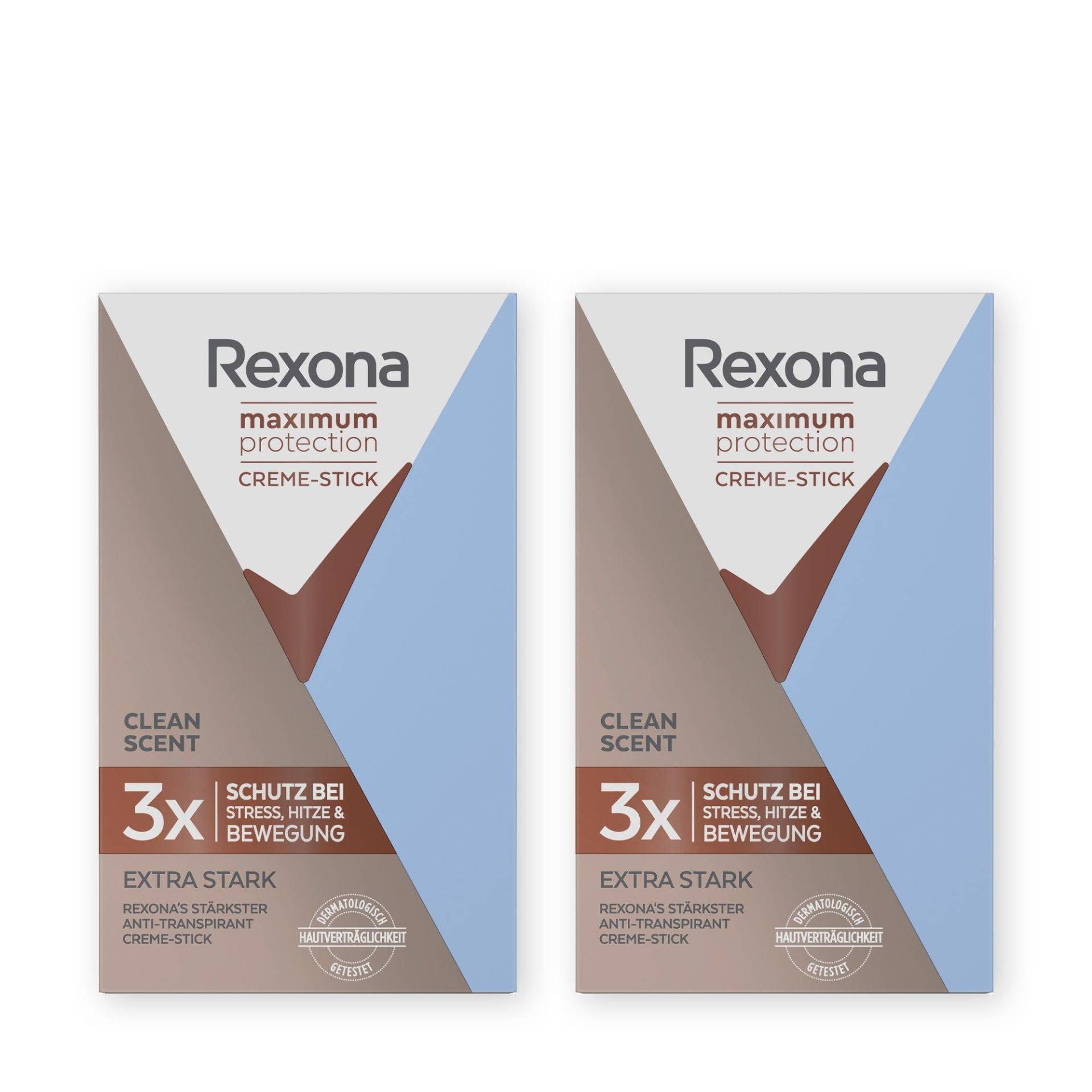 Maximum Protection Clean Scent Creme-stick Duo Damen  2X45ML von Rexona