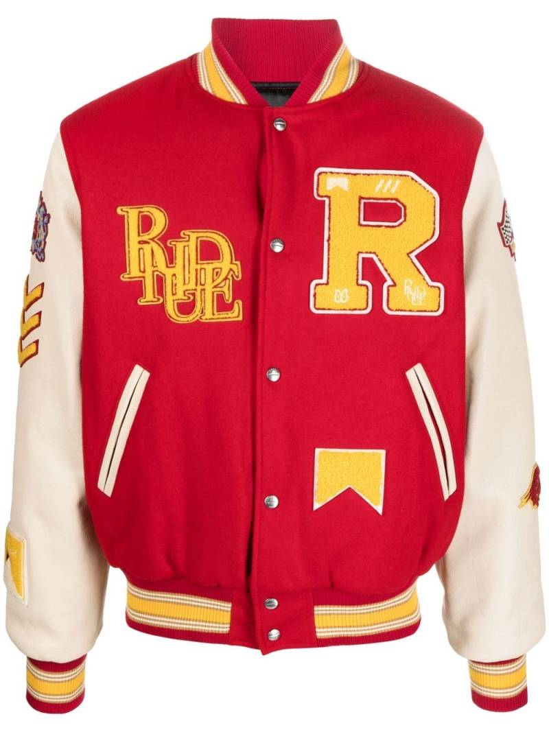 RHUDE Bull Market varsity jacket - Red von RHUDE