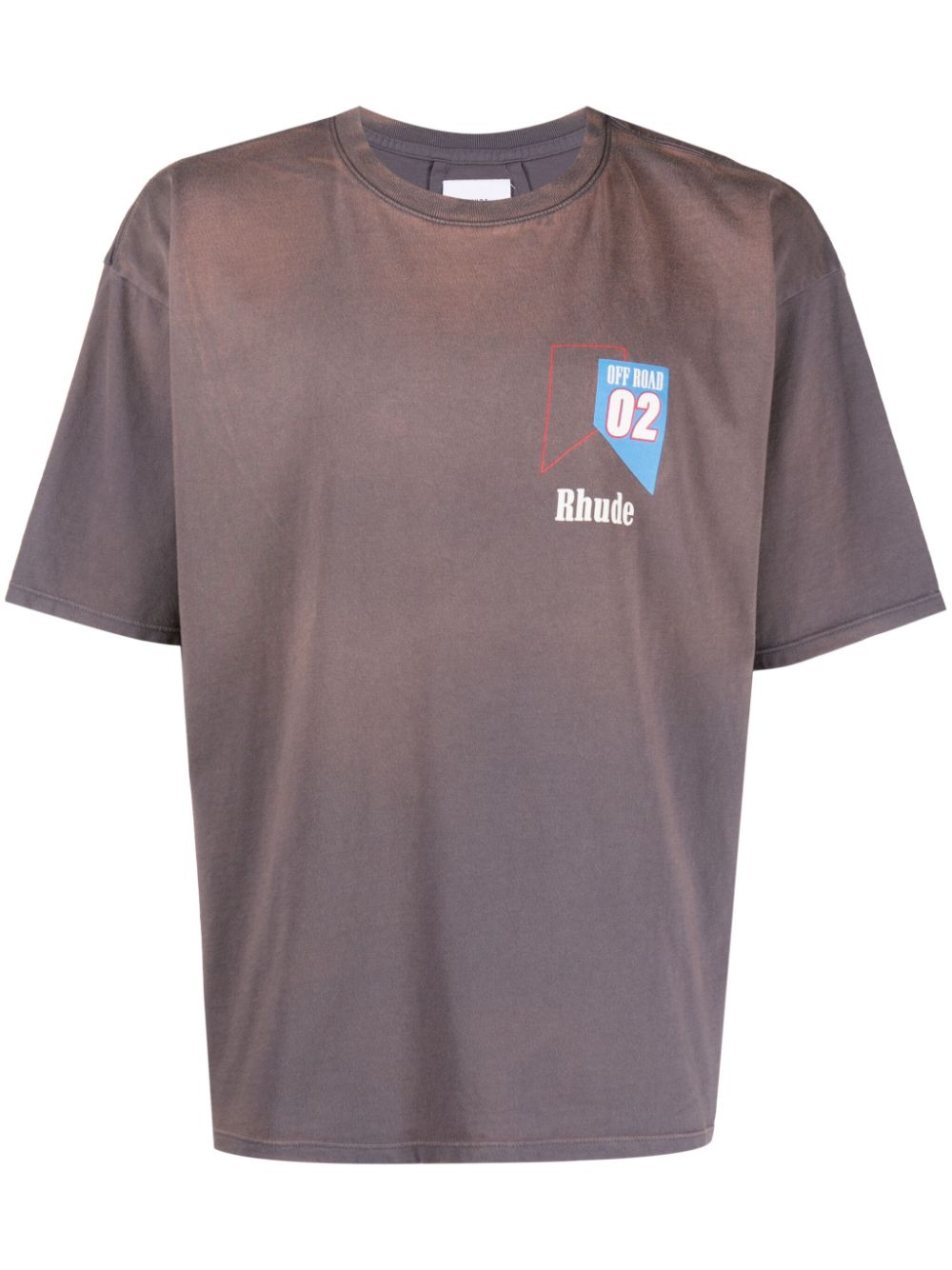 Rhude O2 Off-Road print cotton T-shirt - Grey von Rhude
