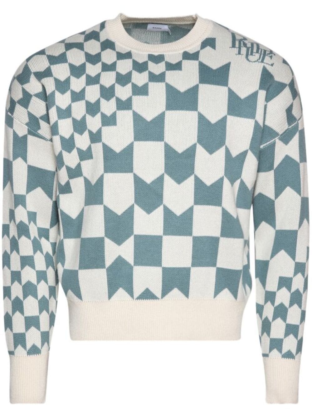 RHUDE Racing monogram-intarsia jumper - Neutrals von RHUDE