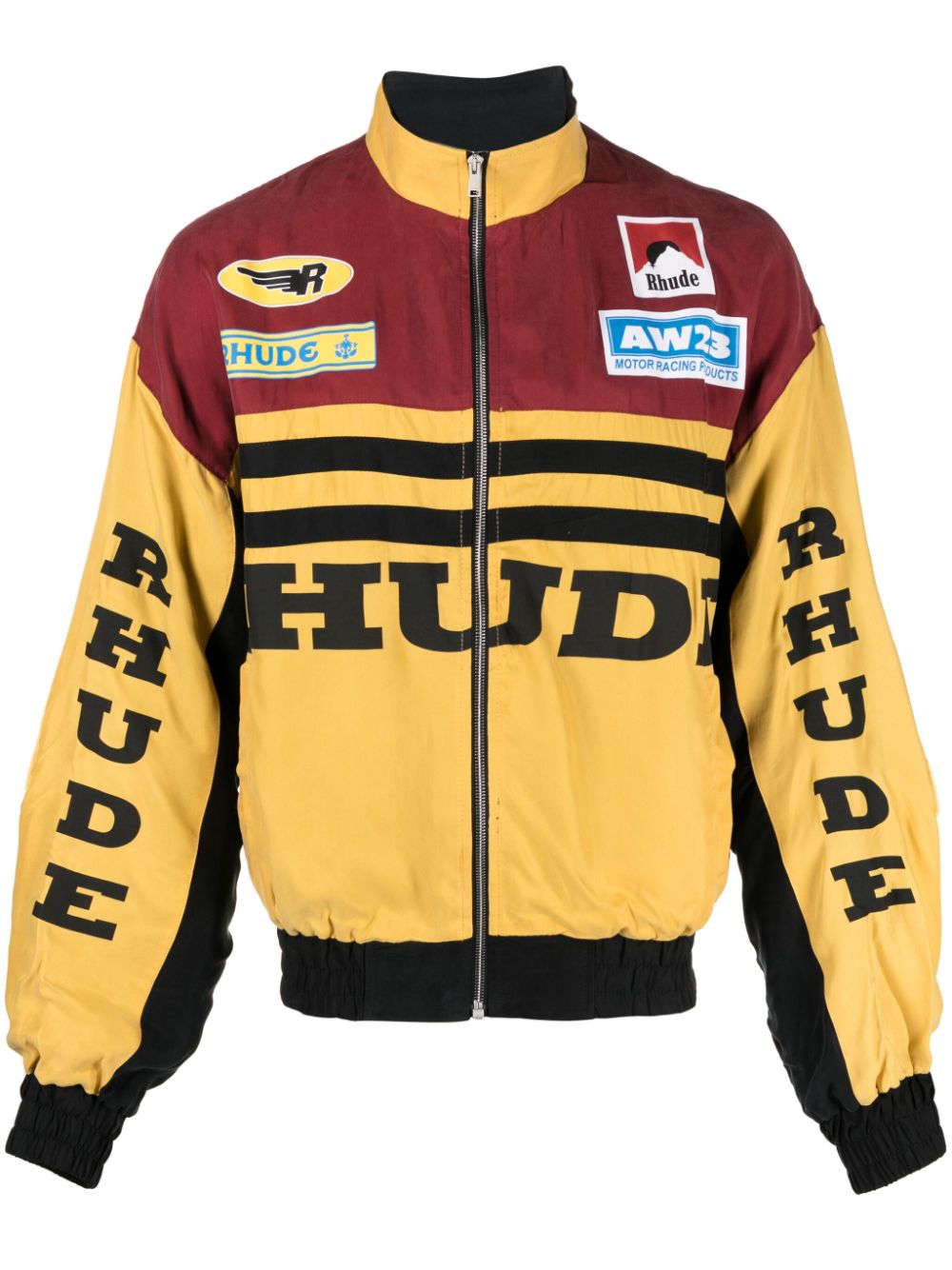 RHUDE Rally zip-up jacket - Yellow von RHUDE