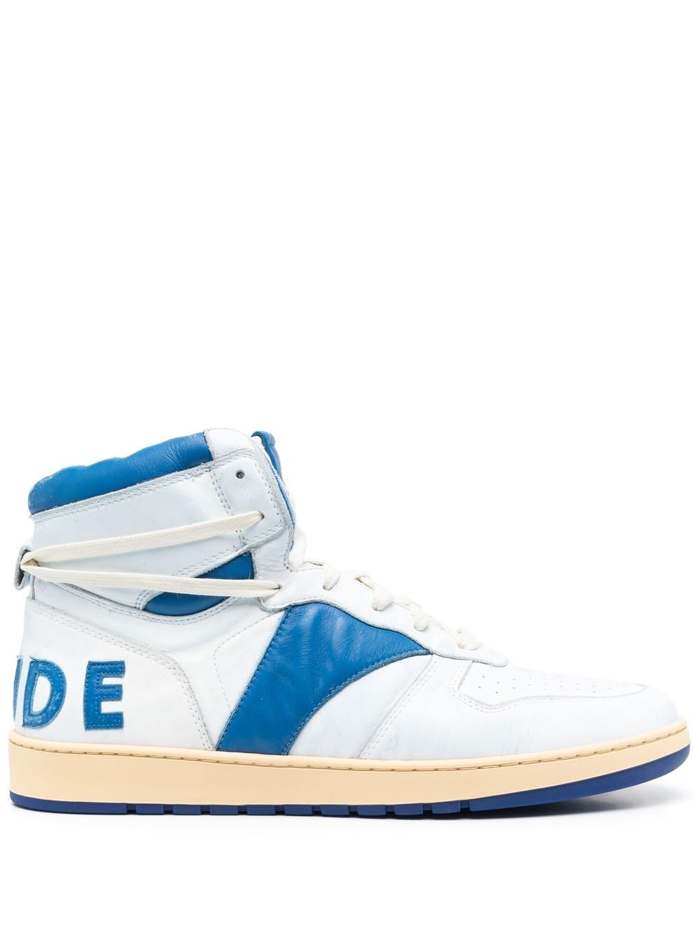 RHUDE Rhecess-Hi leather sneakers - White von RHUDE