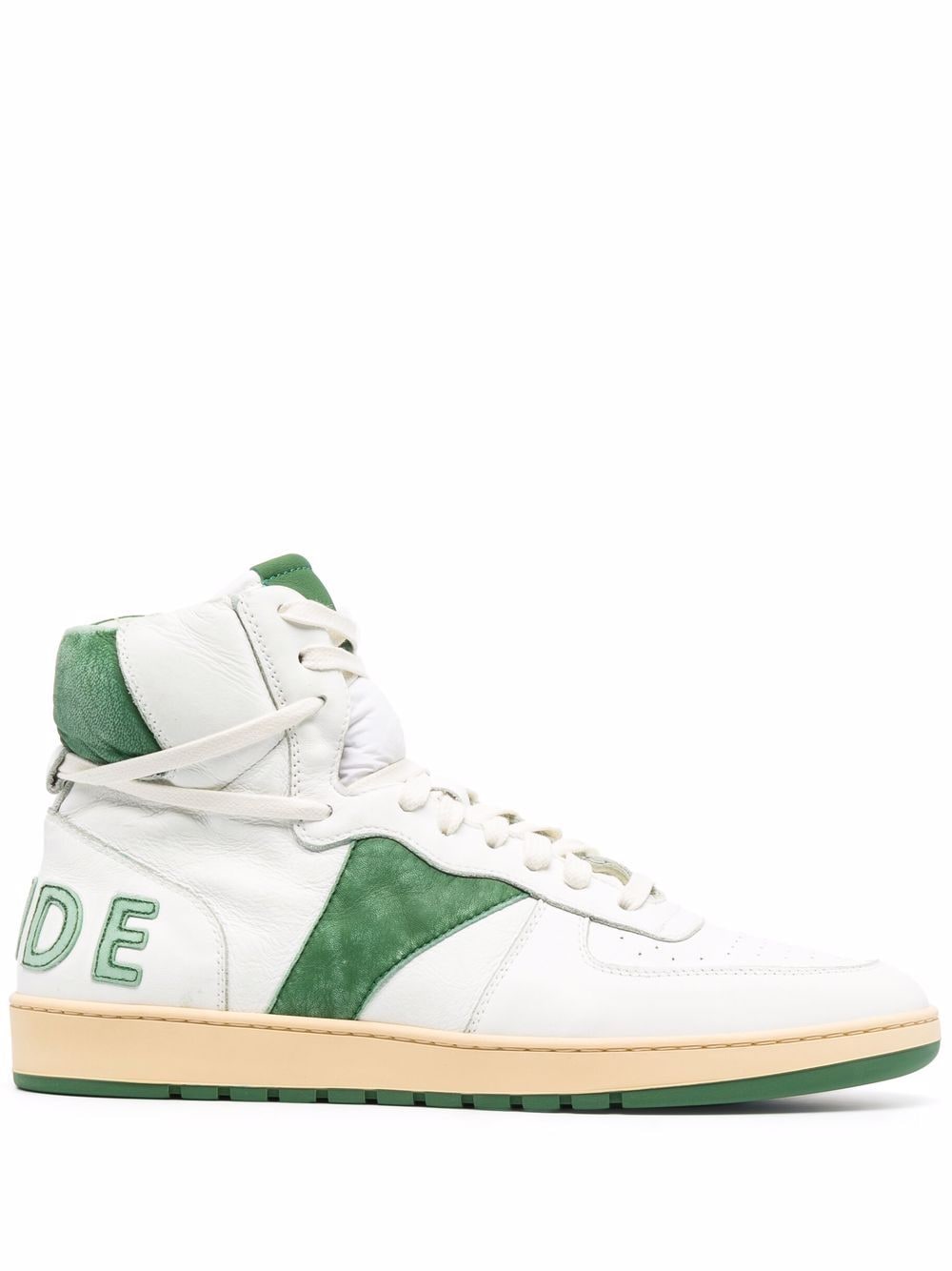 RHUDE Rhecess leather high-top sneakers - White von RHUDE