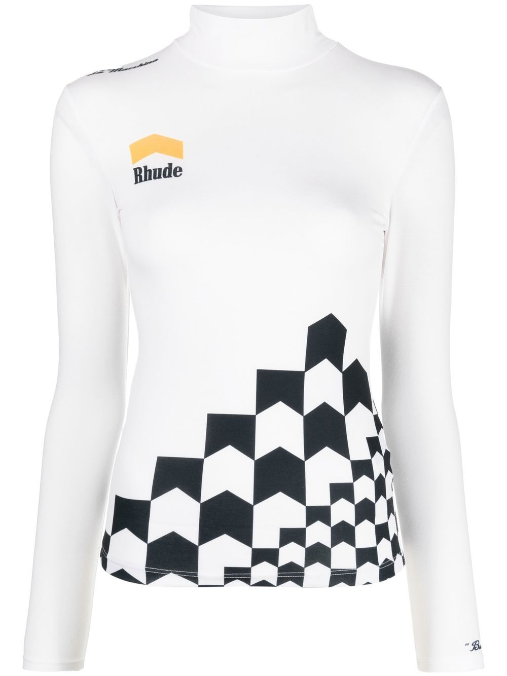 RHUDE high-neck long-sleeve T-shirt - White von RHUDE