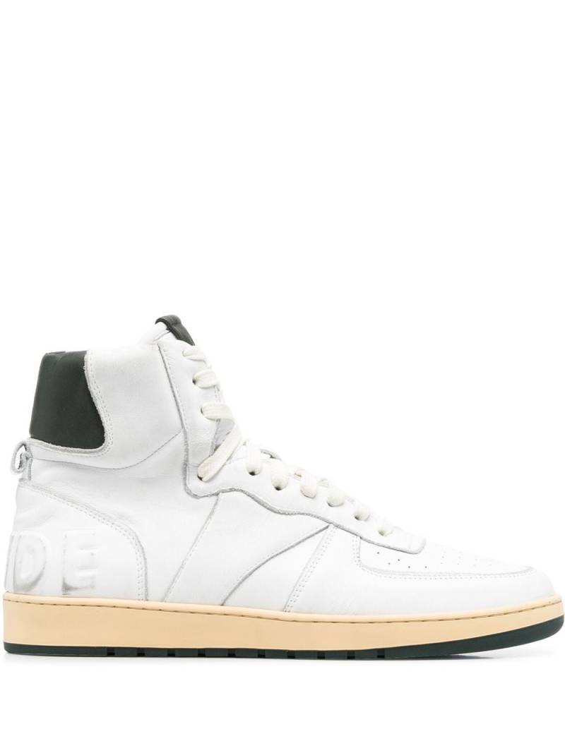 RHUDE high-top leather sneakers - White von RHUDE