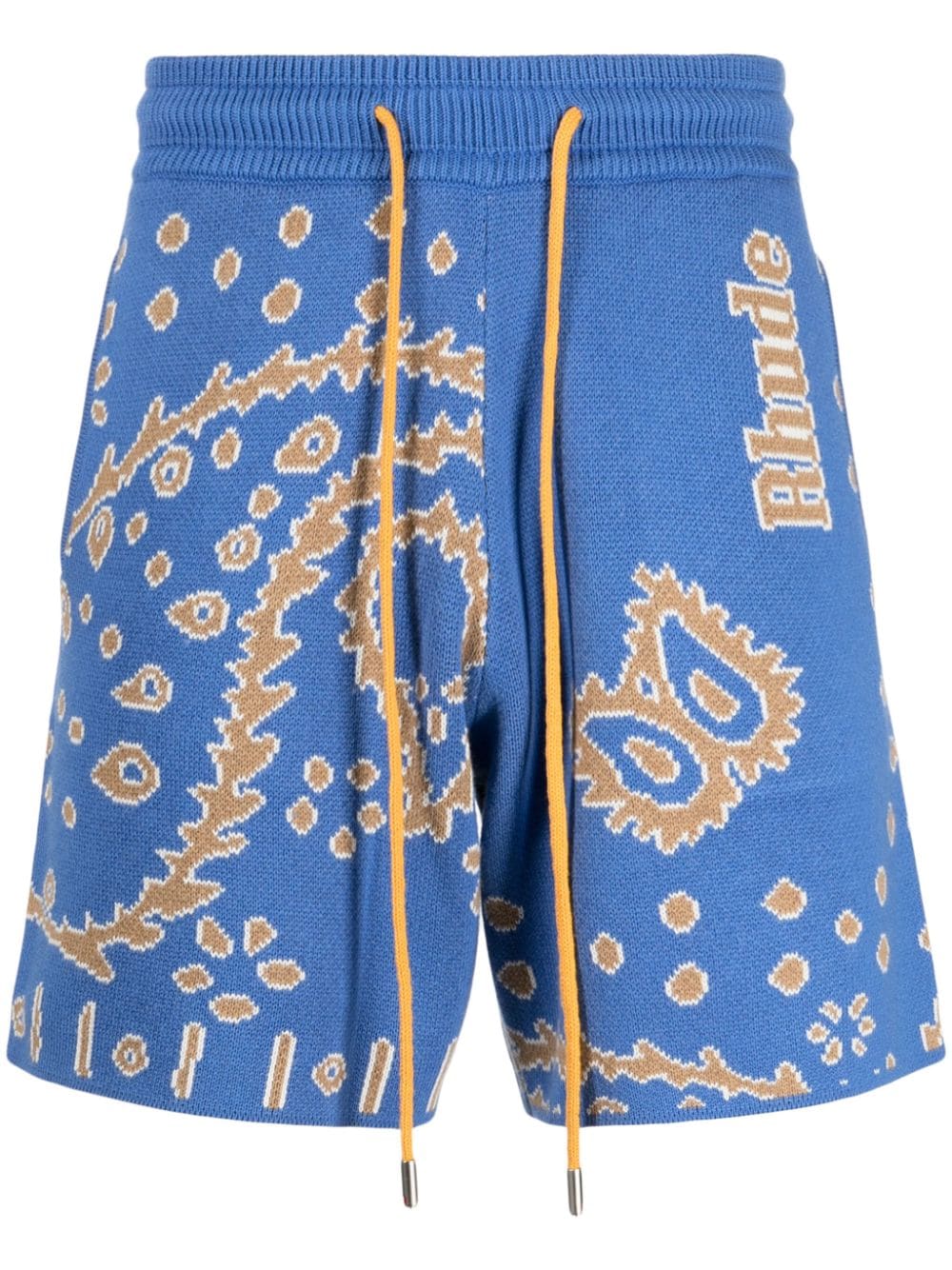 RHUDE logo intarsia-knit track shorts - Blue von RHUDE