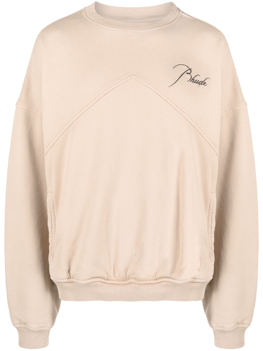 RHUDE logo-print slouchy sweatshirt - Brown von RHUDE