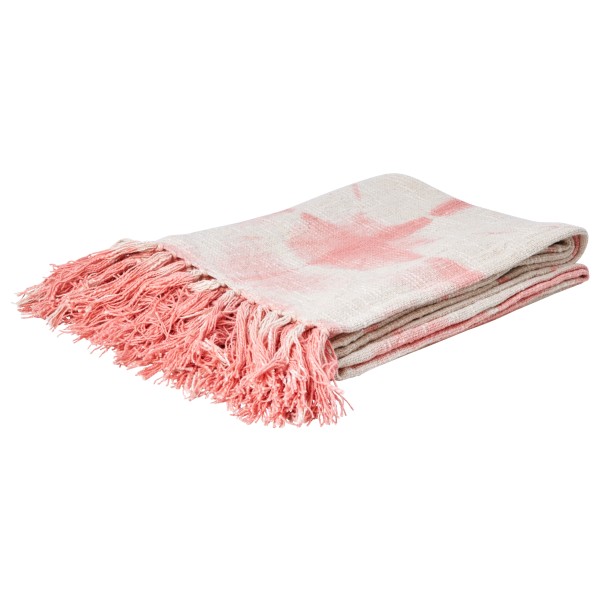 Rice - Cotton Slub Tie & Dye Throw - Decke Gr 125 x 150 cm rosa