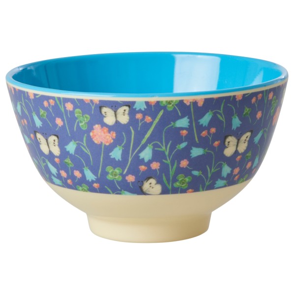 Rice - Melamine Bowl with Print - Schüssel Gr 300 ml;700 ml beige;blau;bunt;rosa von Rice