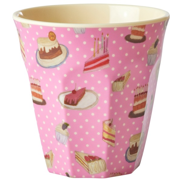 Rice - Melamine Cup - Becher Gr 400 ml rosa von Rice