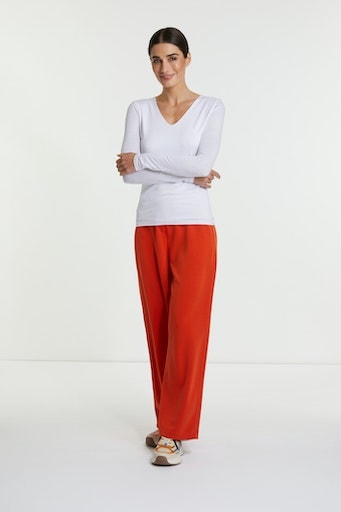 RICHROYAL Langarmshirt, mit femininen V-Neck von RICHROYAL