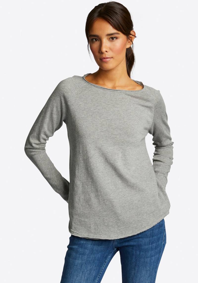 RICHROYAL Langarmshirt »2409 O HJ LS«, mit offener Ausschnittkante und Saum von RICHROYAL