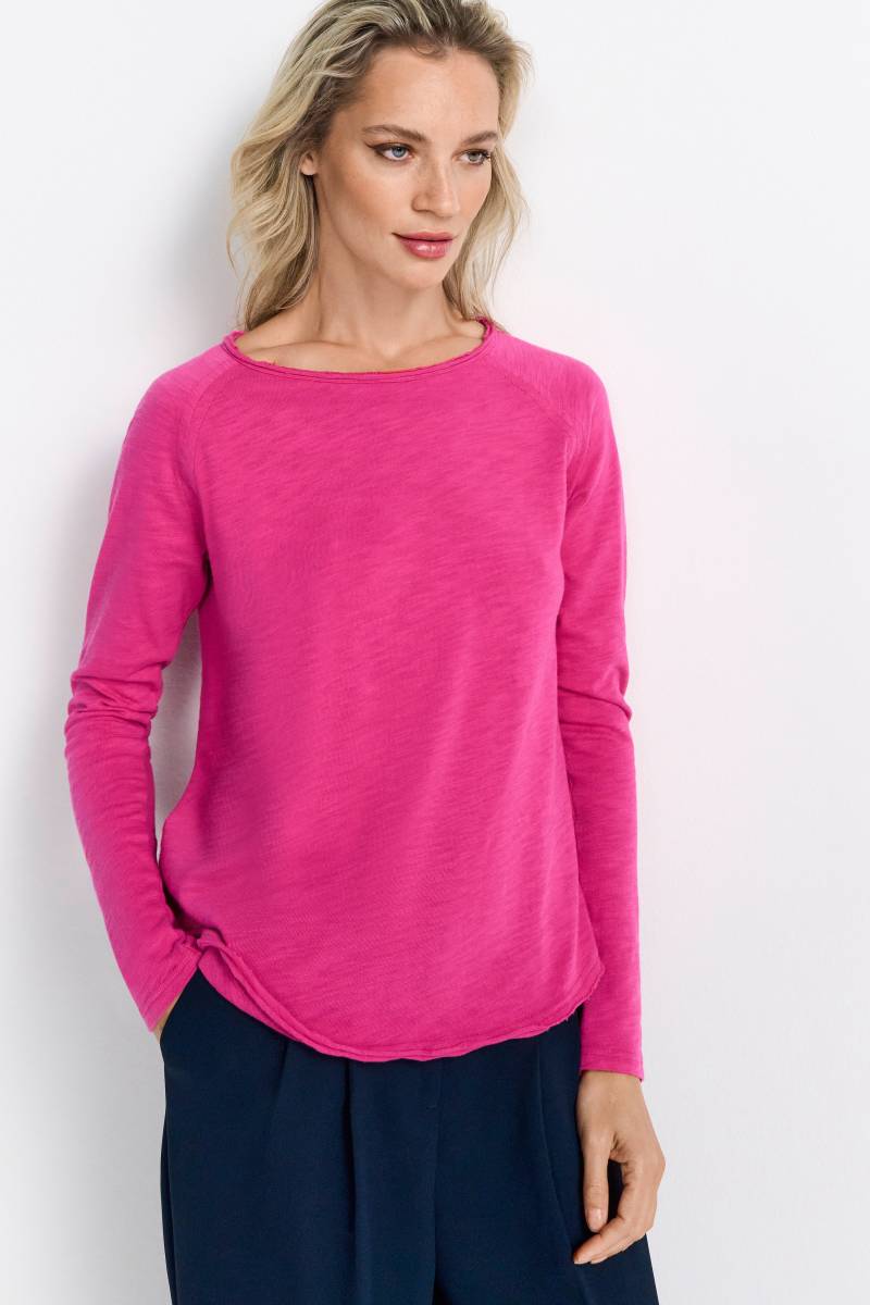 RICHROYAL Langarmshirt »2409 O HJ LS«, mit offener Ausschnittkante und Saum von RICHROYAL