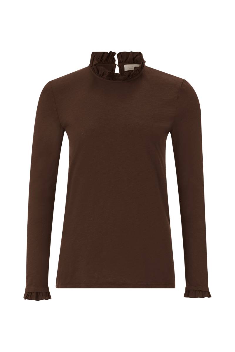 RICHROYAL Langarmshirt »2409 O Slub F LS«, mit Rüschenkante an Ausschnitt und Ärmelsaum von RICHROYAL