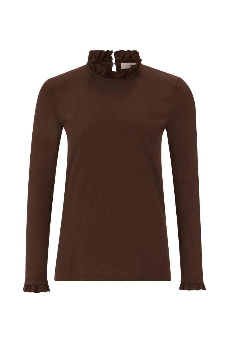 RICHROYAL Langarmshirt »2409 O Slub F LS«, mit Rüschenkante an Ausschnitt und Ärmelsaum von RICHROYAL