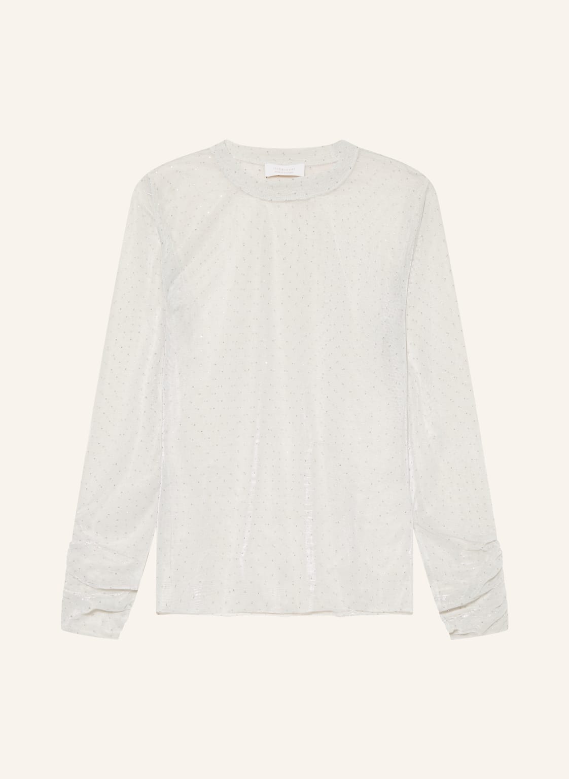Rich & Royal Longsleeve Aus Mesh Mit Schmucksteinen grau von Rich & Royal