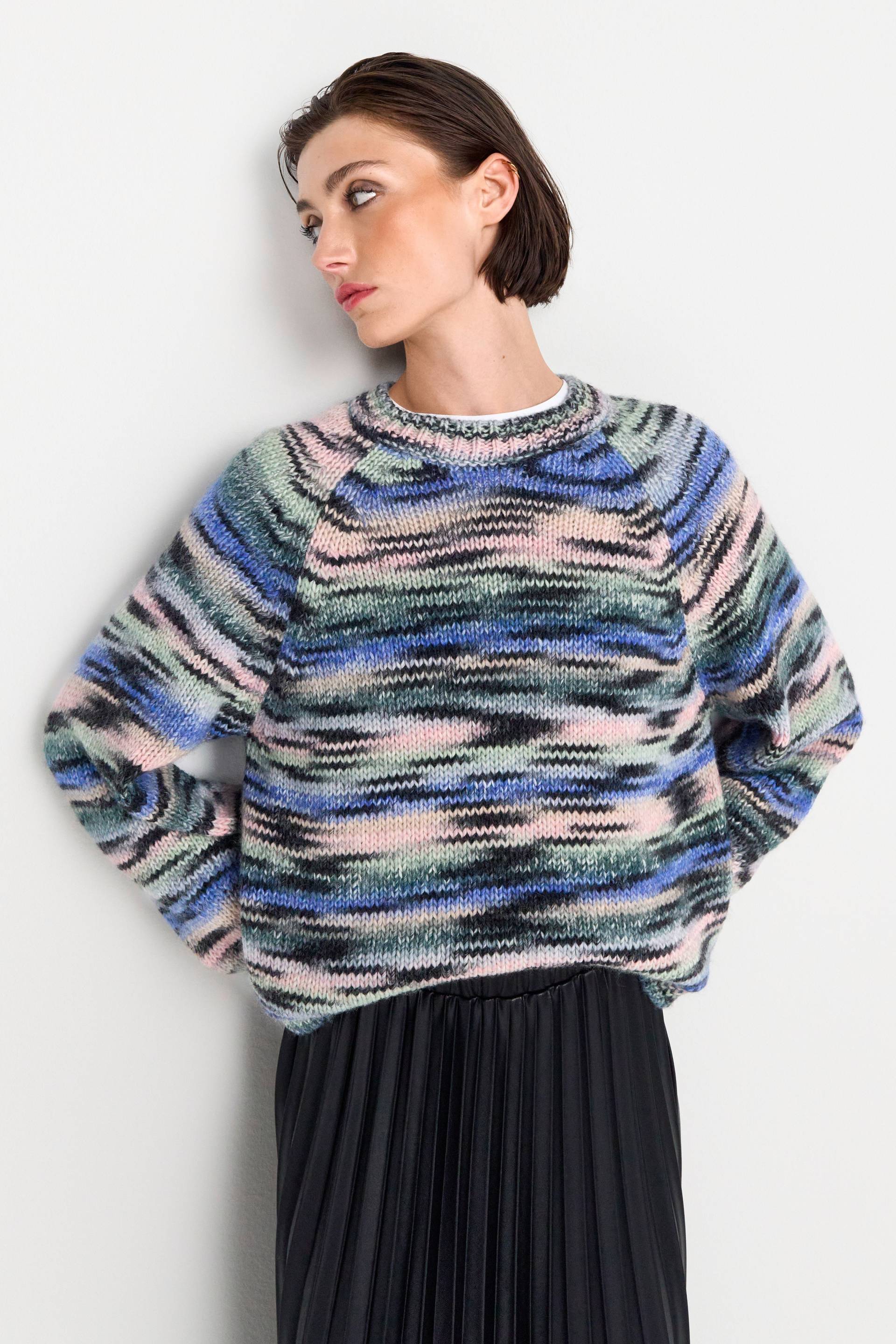 RICHROYAL Rundhalspullover, space dye RICHROYAL Rundhalspullover, space dye von RICHROYAL