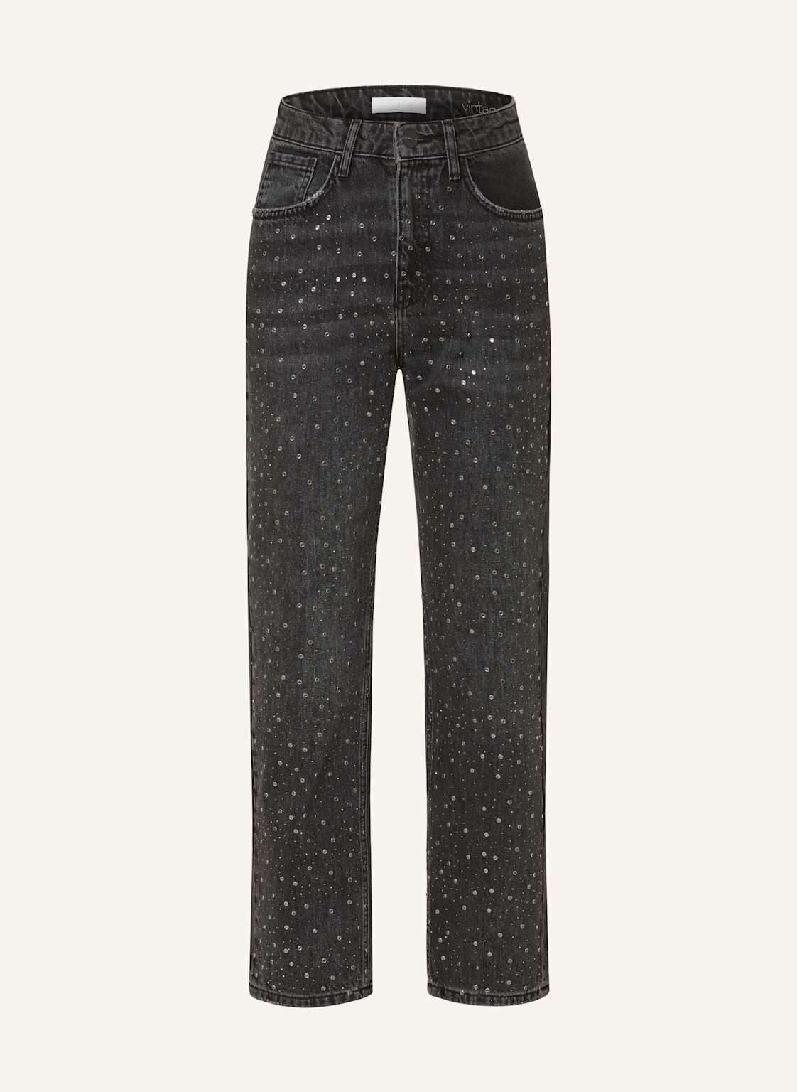 Rich & Royal Straight Jeans Mit Schmucksteinen schwarz Rich & Royal Straight Jeans Mit Schmucksteinen schwarz von Rich & Royal