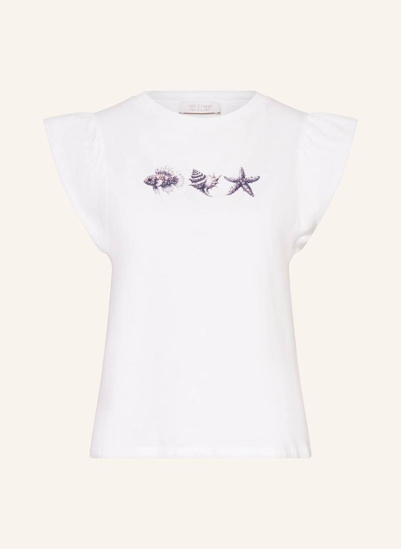 Rich & Royal T-Shirt Mit Schmucksteinen weiss von Rich & Royal