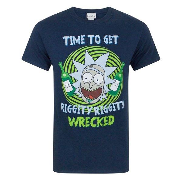 Riggity Riggity Wrecked Tshirt Herren Blau M von Rick And Morty