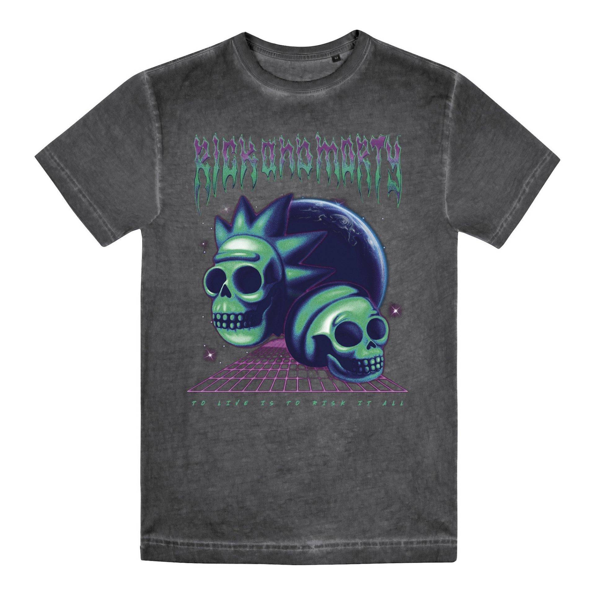 Tshirt Gewaschen Herren Schwarz M von Rick And Morty