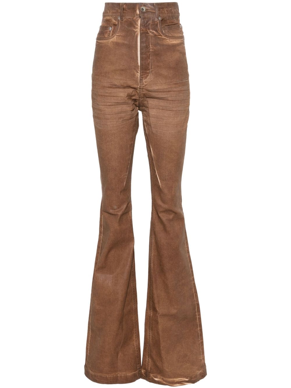 Rick Owens DRKSHDW Bolan high-waisted flared jeans - Brown von Rick Owens DRKSHDW