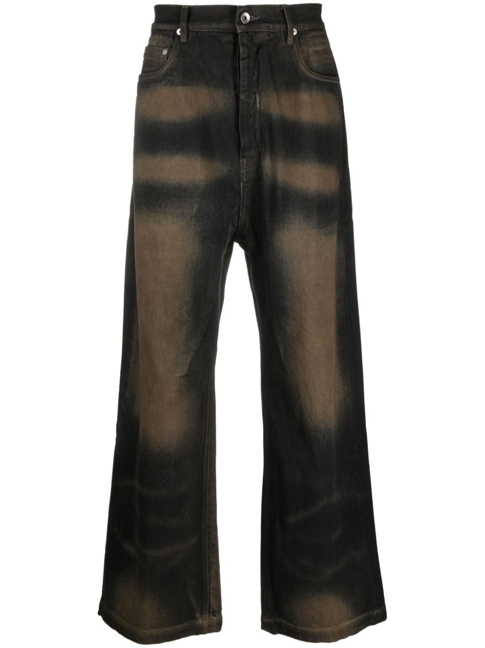 Rick Owens DRKSHDW Luxor Geth mid-rise wide-leg jeans - Black von Rick Owens DRKSHDW