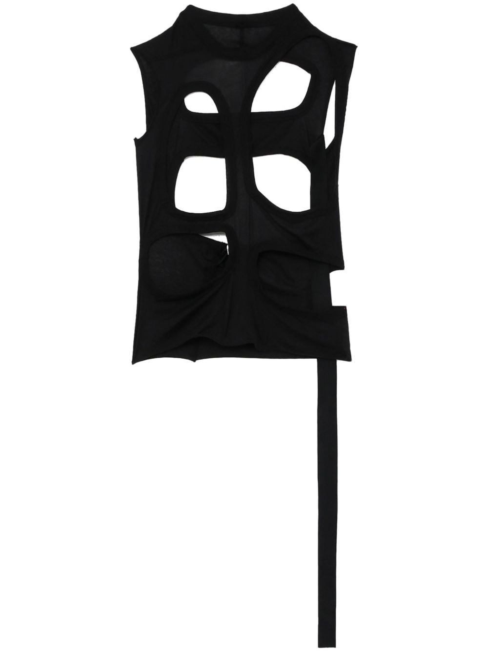 Rick Owens DRKSHDW asymmetric cut-out top - Black von Rick Owens DRKSHDW