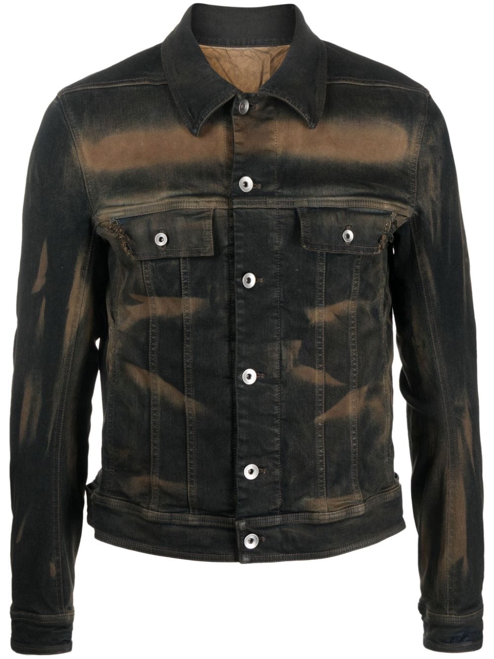 Rick Owens DRKSHDW bleached-denim shirt jacket - Brown von Rick Owens DRKSHDW