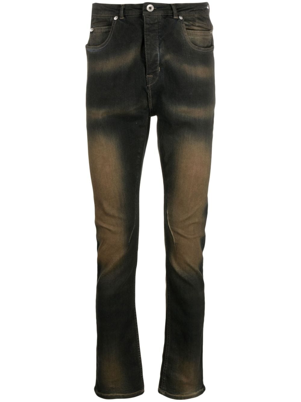 Rick Owens DRKSHDW bleached-effect slim-cut jeans - Brown von Rick Owens DRKSHDW