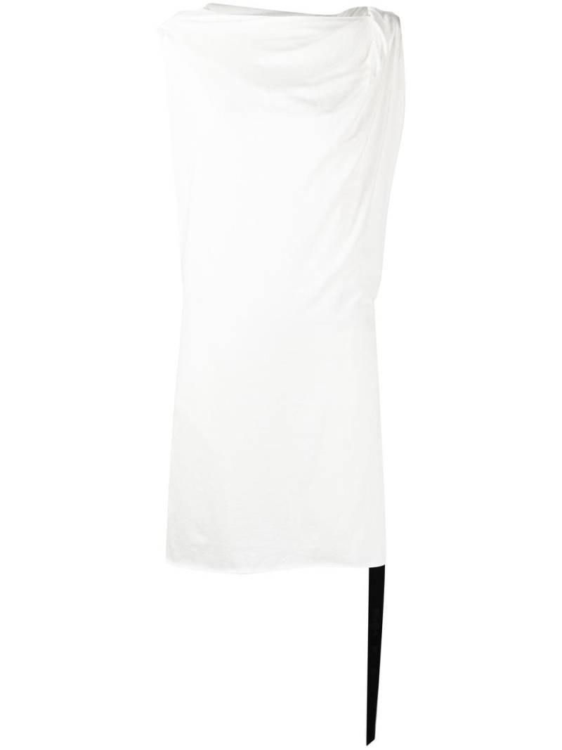 Rick Owens DRKSHDW draped cotton mini dress - White von Rick Owens DRKSHDW