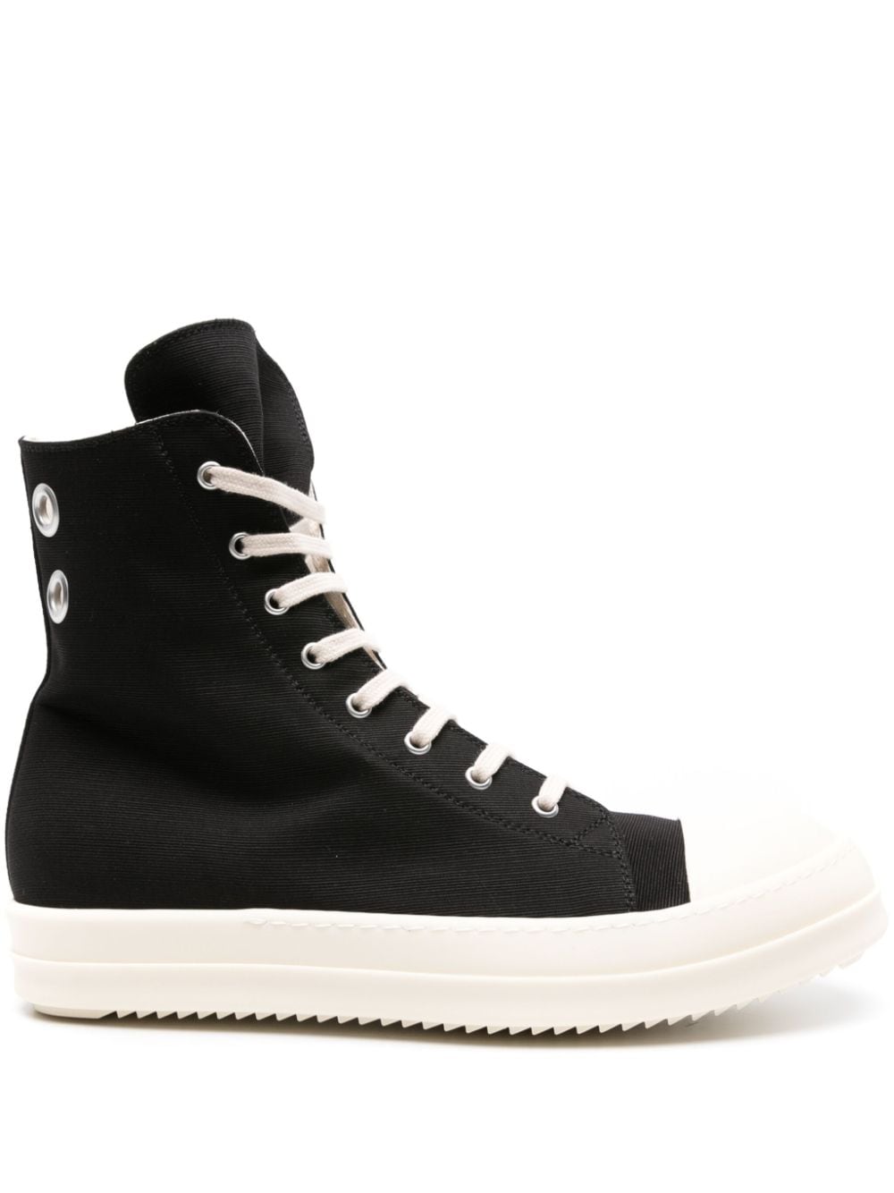 Rick Owens DRKSHDW high-top cotton sneakers - Black von Rick Owens DRKSHDW