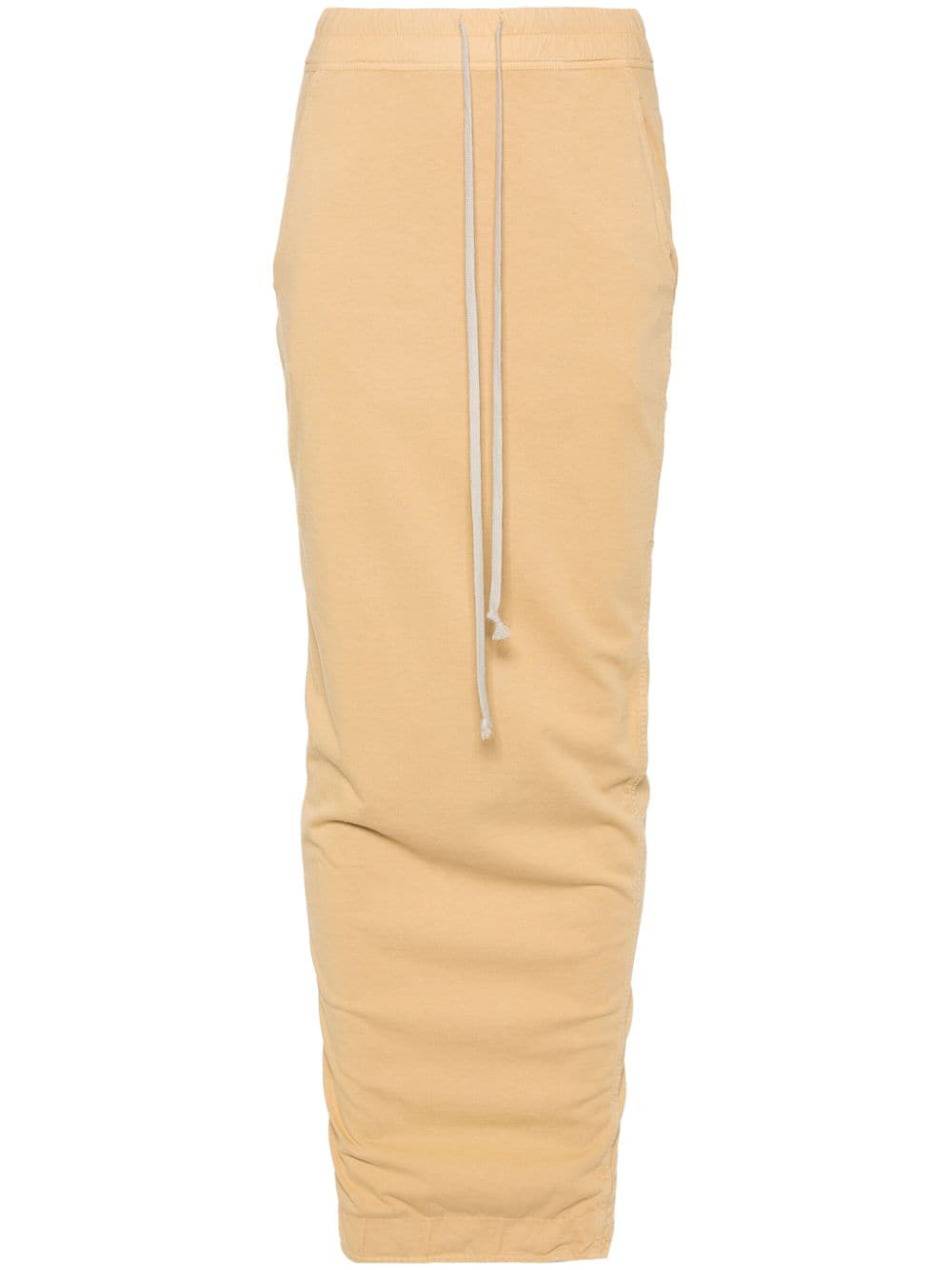 Rick Owens DRKSHDW jersey midi skirt - Yellow von Rick Owens DRKSHDW