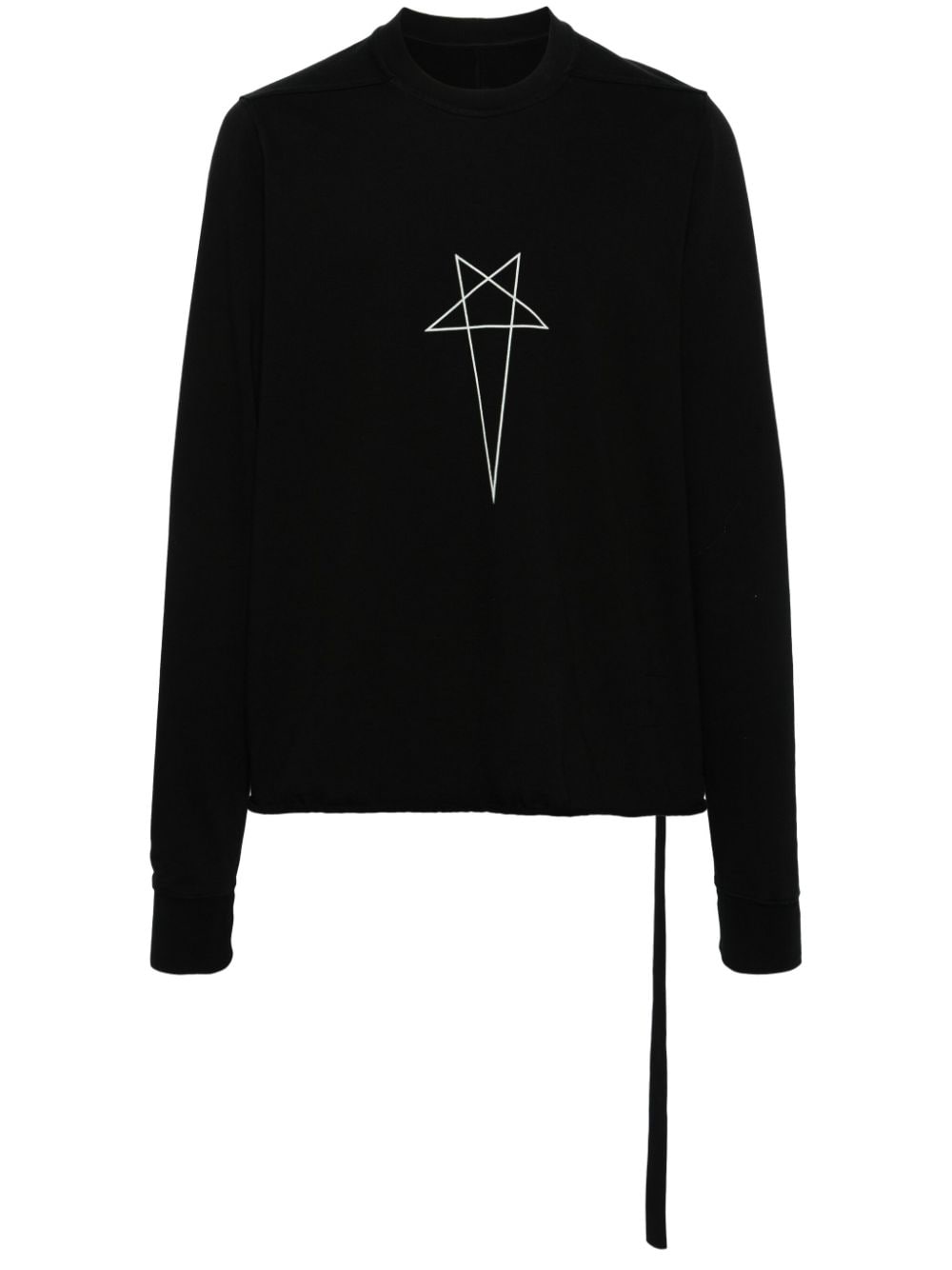 Rick Owens DRKSHDW logo-print cotton sweatshirt - Black von Rick Owens DRKSHDW