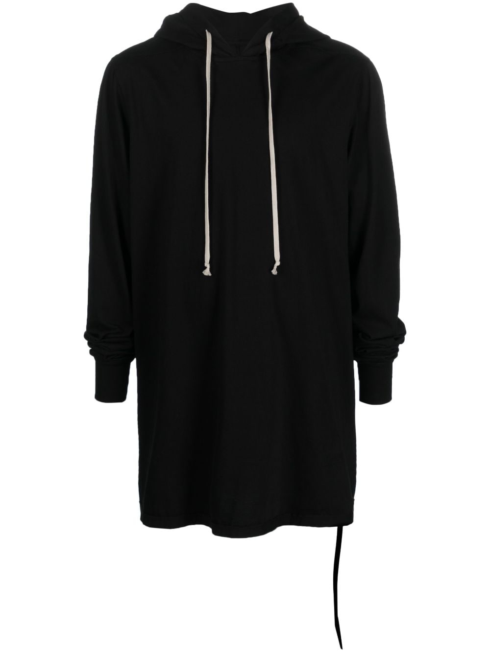 Rick Owens DRKSHDW longline cotton hoodie - Black von Rick Owens DRKSHDW