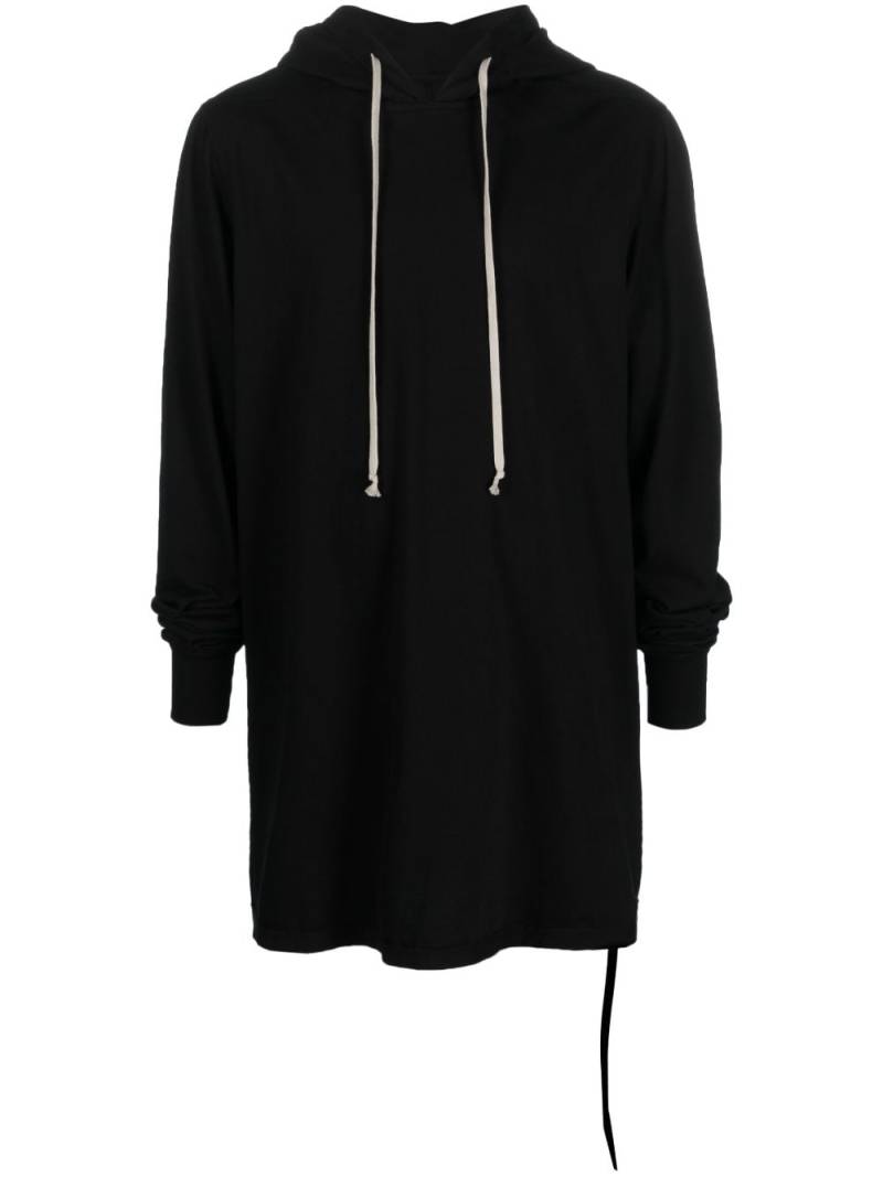 Rick Owens DRKSHDW longline cotton hoodie - Black von Rick Owens DRKSHDW