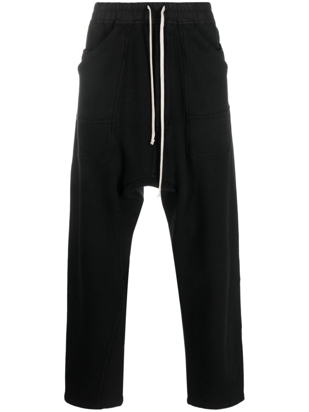 Rick Owens DRKSHDW organic-cotton drawstring-waist trousers - Black von Rick Owens DRKSHDW