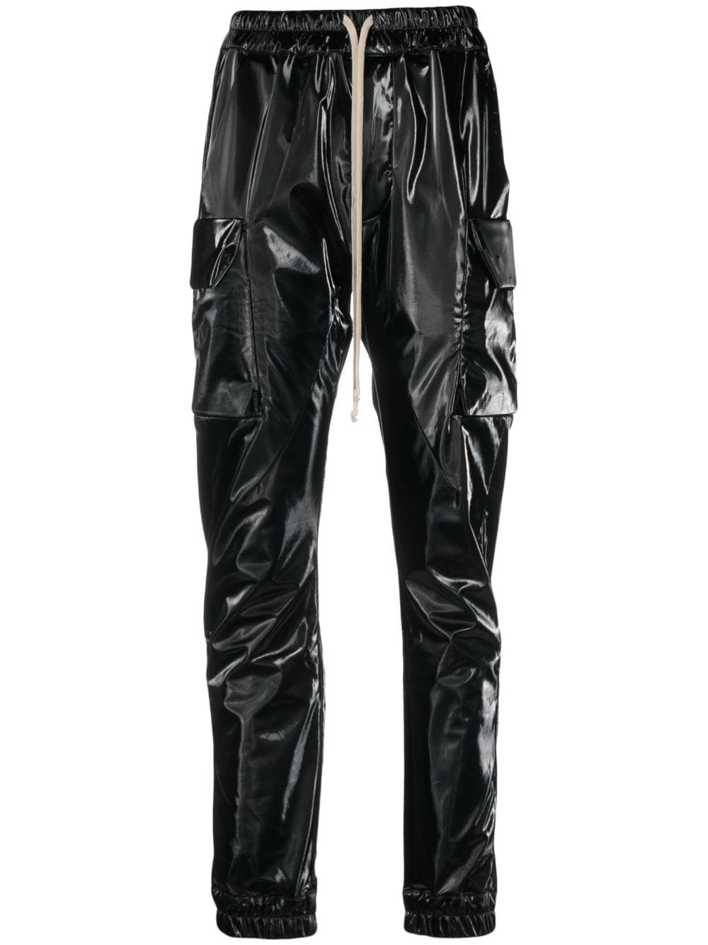 Rick Owens DRKSHDW patent drawstring trousers - Black von Rick Owens DRKSHDW