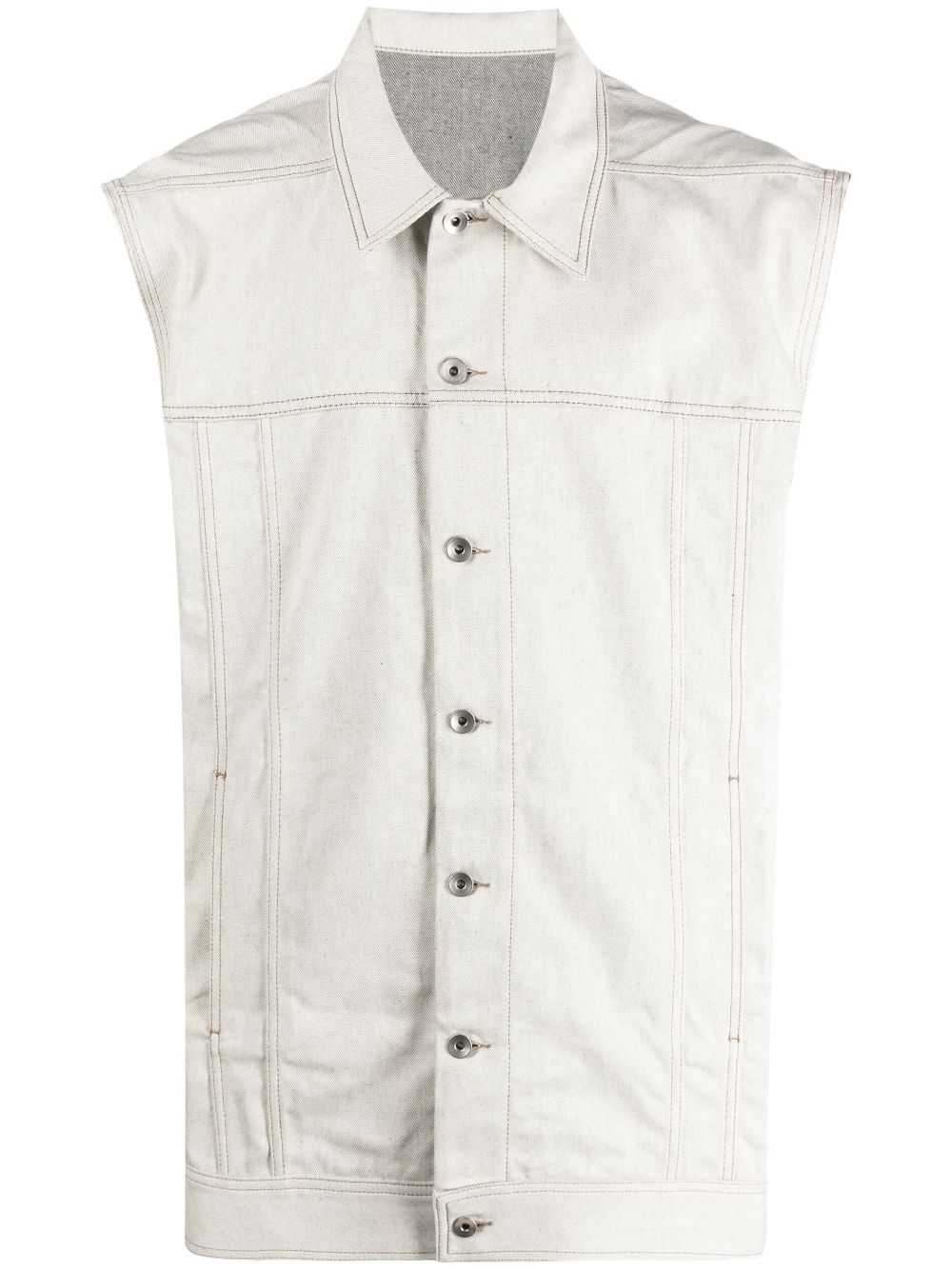 Rick Owens DRKSHDW sleeveless cotton denim vest - Grey von Rick Owens DRKSHDW