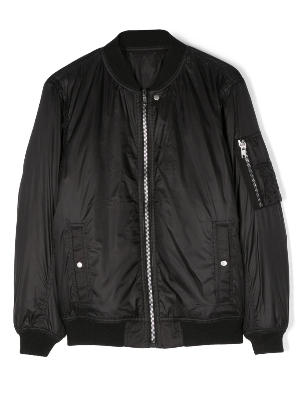 Rick Owens Kids baseball-collar cotton bomber jacket - Black von Rick Owens Kids