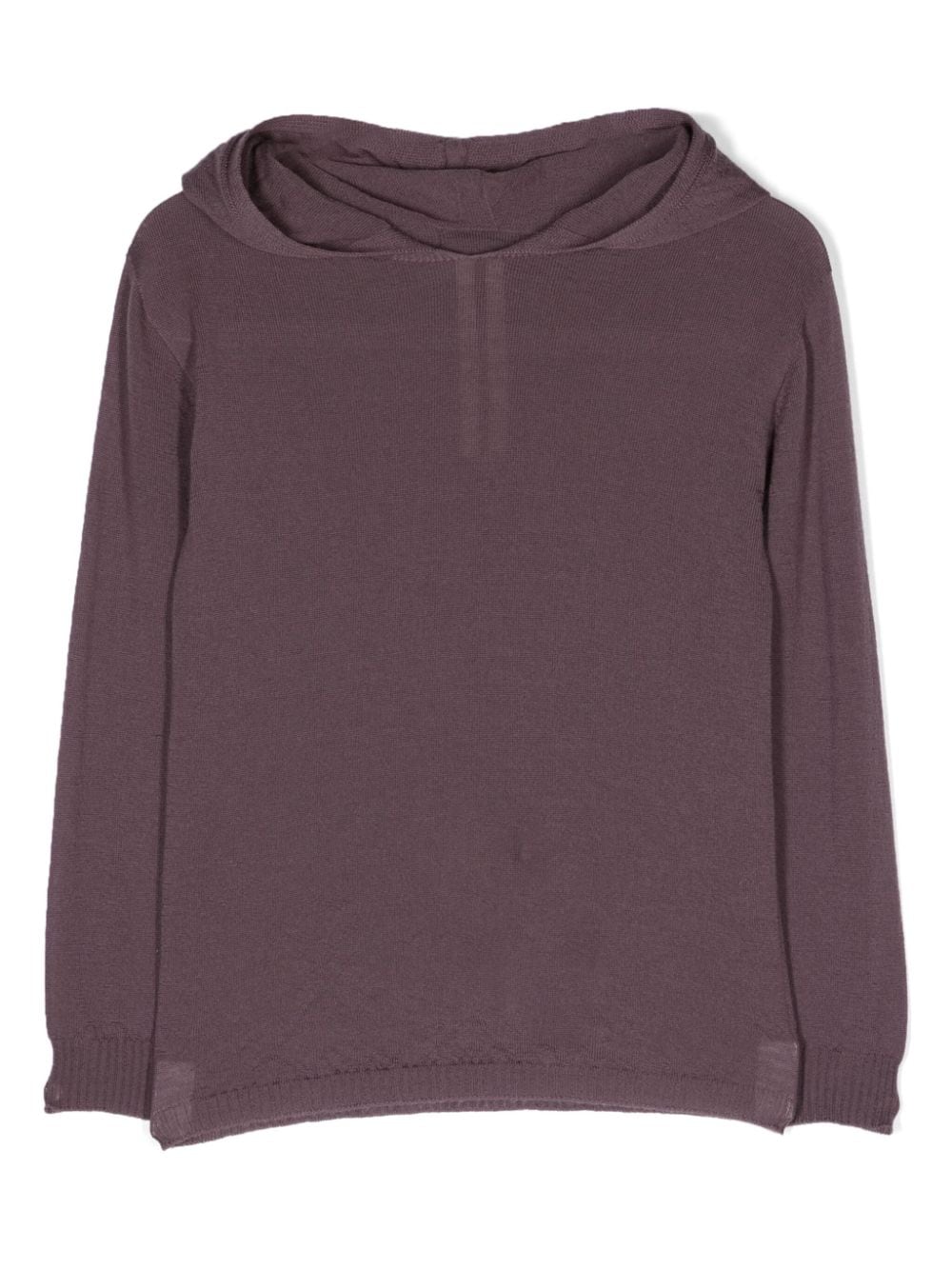 Rick Owens Kids fine-knit virgin wool hoodie - Purple von Rick Owens Kids