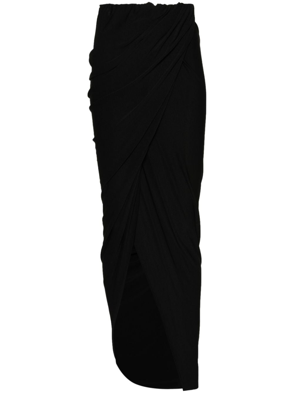 Rick Owens Lilies jersey draped maxi skirt - Black von Rick Owens Lilies