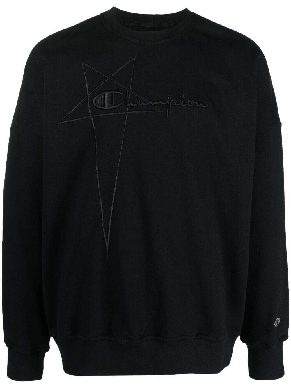 Rick Owens X Champion logo-embroidered pullover sweatshirt - Black von Rick Owens X Champion