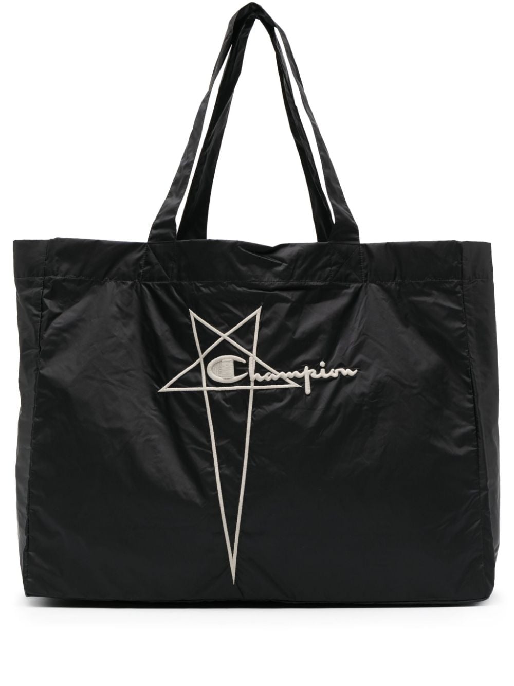 Rick Owens X Champion x Champion logo-embroidered tote bag - Black von Rick Owens X Champion