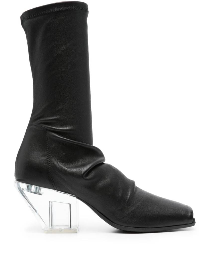 Rick Owens 75mm open-toe leather boots - Black von Rick Owens