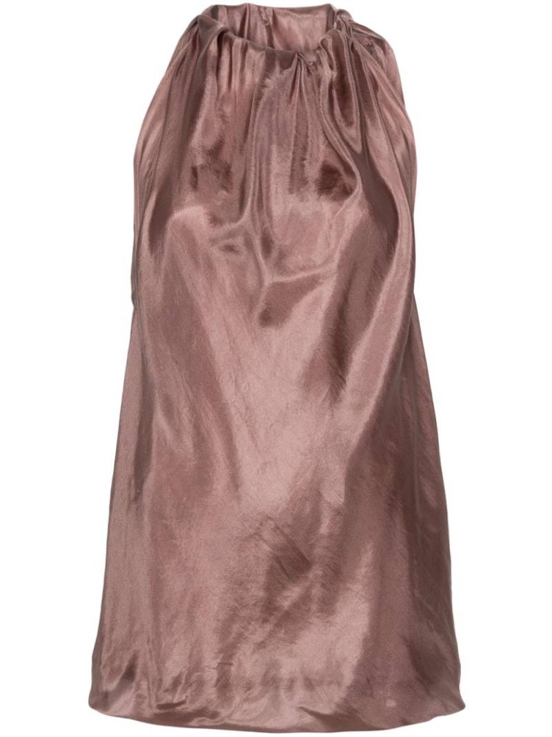Rick Owens Bag gathered-detail silk blouse - Pink von Rick Owens