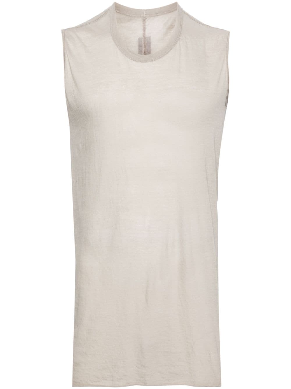 Rick Owens Basic sleeveless cotton T-shirt - Neutrals von Rick Owens