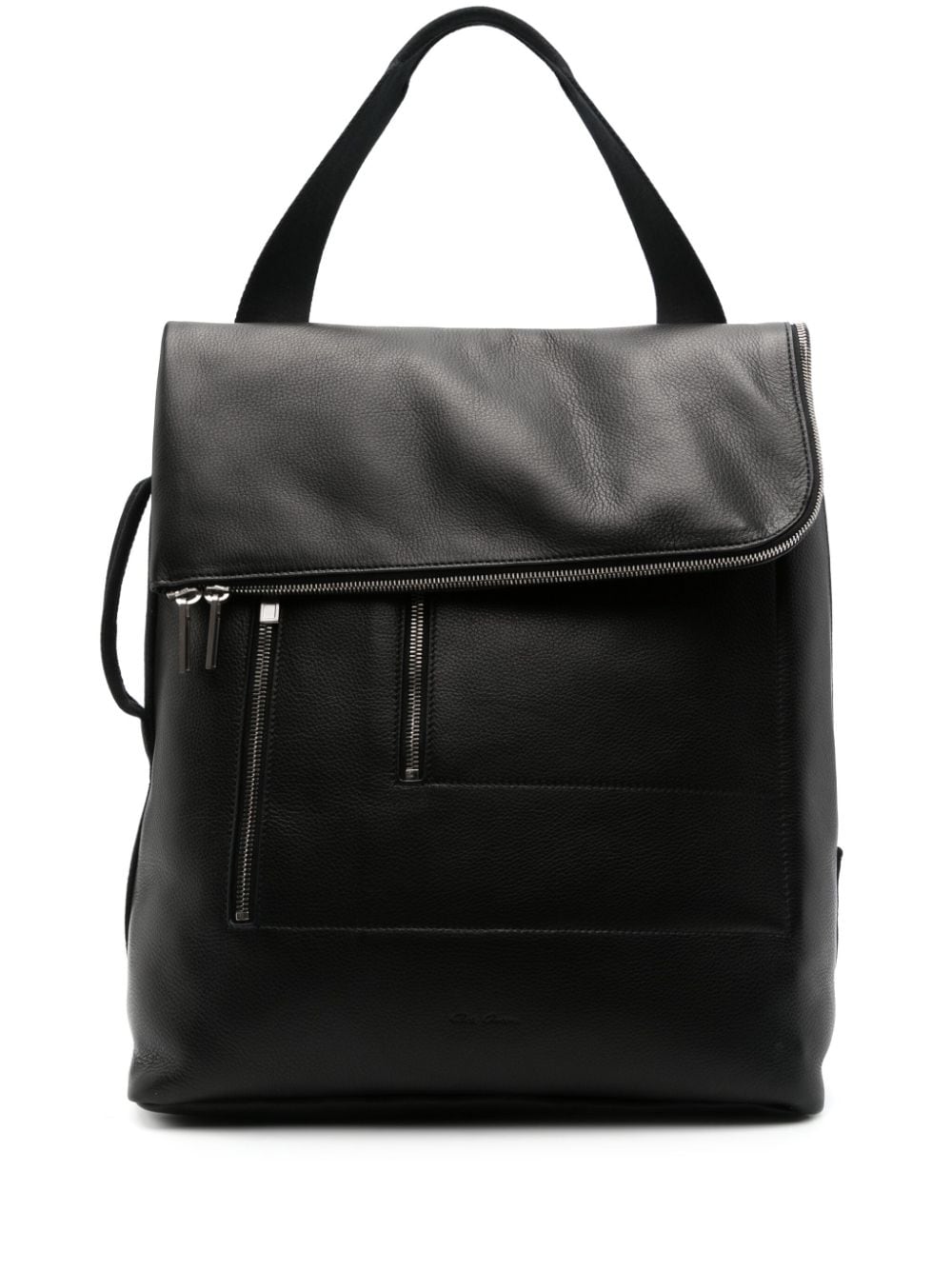 Rick Owens Cargo grained leather backpack - Black von Rick Owens